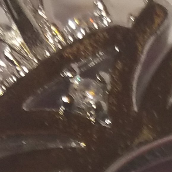 WHITE TOPAZ 2 PIECE RING SET SIZE 7 3/4 - Picture 9 of 15